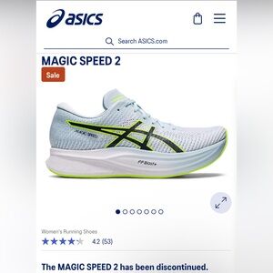 WMN ASICS Magic Speed 2 Size 7.5 Color Sky/Midnight Used